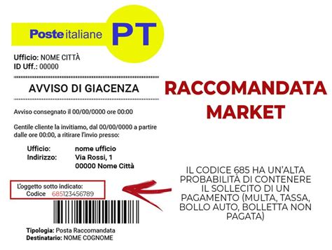 mittente raccomandata market.